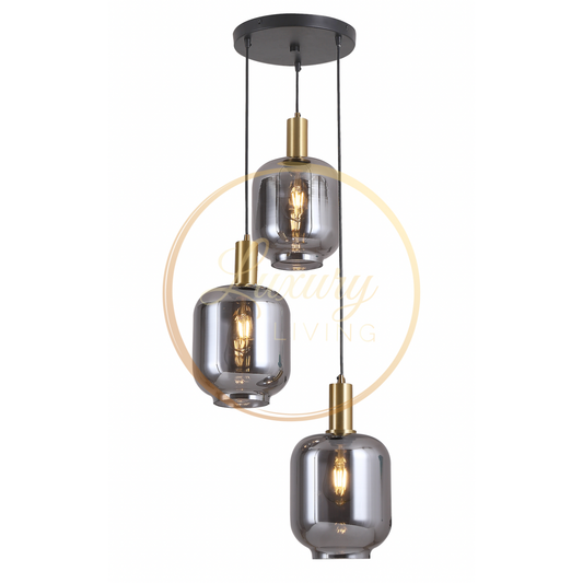 Lampe à suspension ronde à 3 lumières Lily