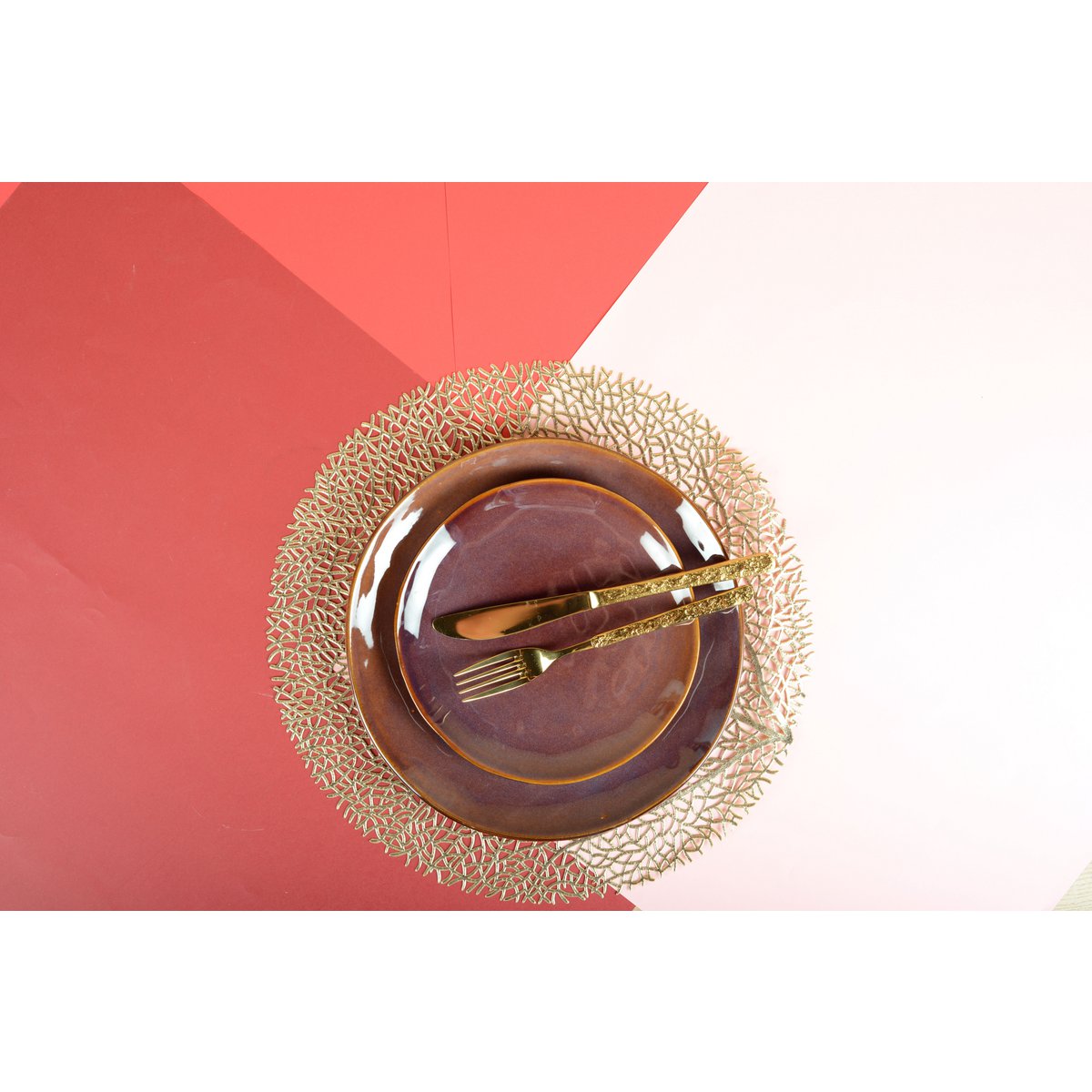 Aulica 24-delige Bestekset Goud – Gehamerd Design RVS |woon-meubel.nl