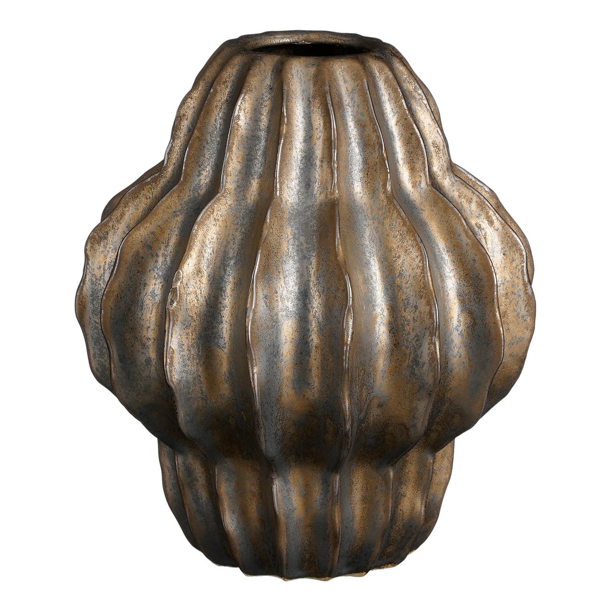 Altea Vase - H28 x Ø25 cm - Ceramic - Bronze