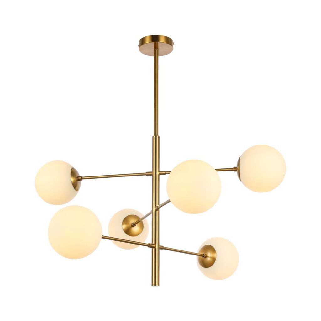 Pendant lamp Nepal White Gold 6-Light
