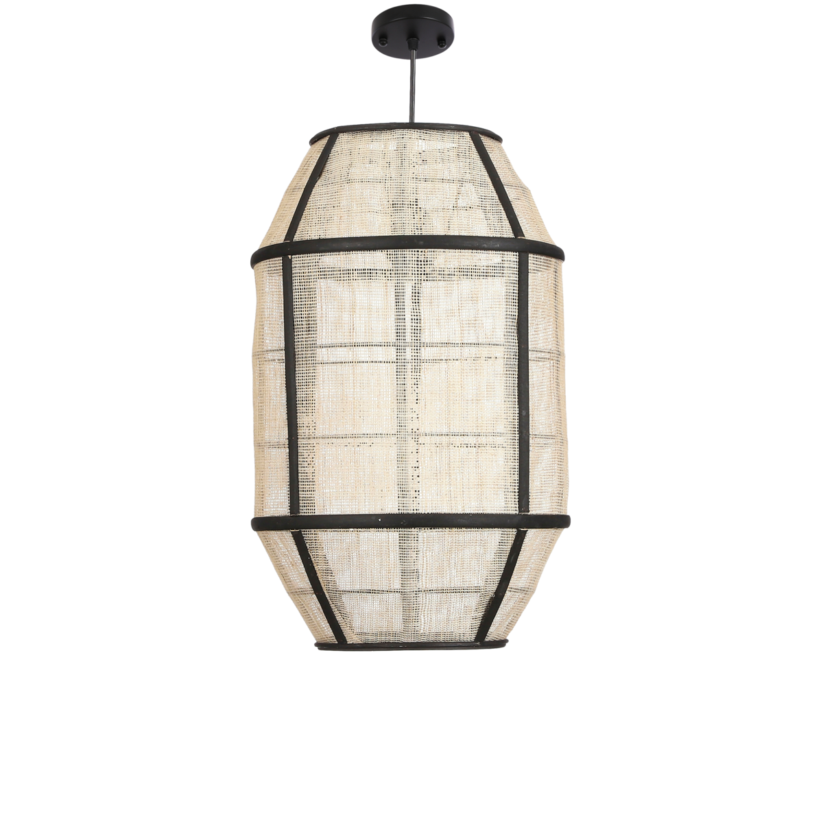 Pella Hanging Lamp - H46 x Ø29 cm - Linen - Off White