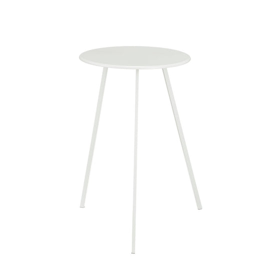 Seatle Bijzettafel Buiten - H58 x Ø38 cm - Metaal - Wit |woon-meubel.nl