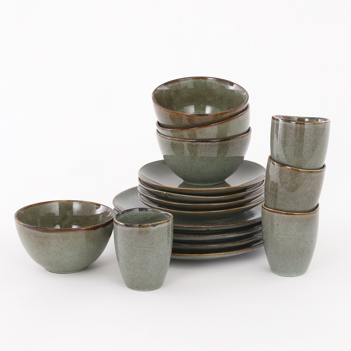 Tabo Dinnerware Set 4 Persons - Green