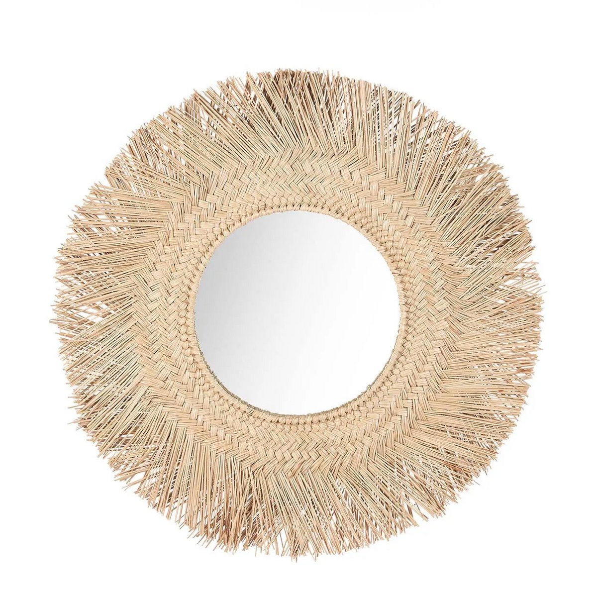 De Rotan Spiegel - Naturel - M| woon-meubel.nl