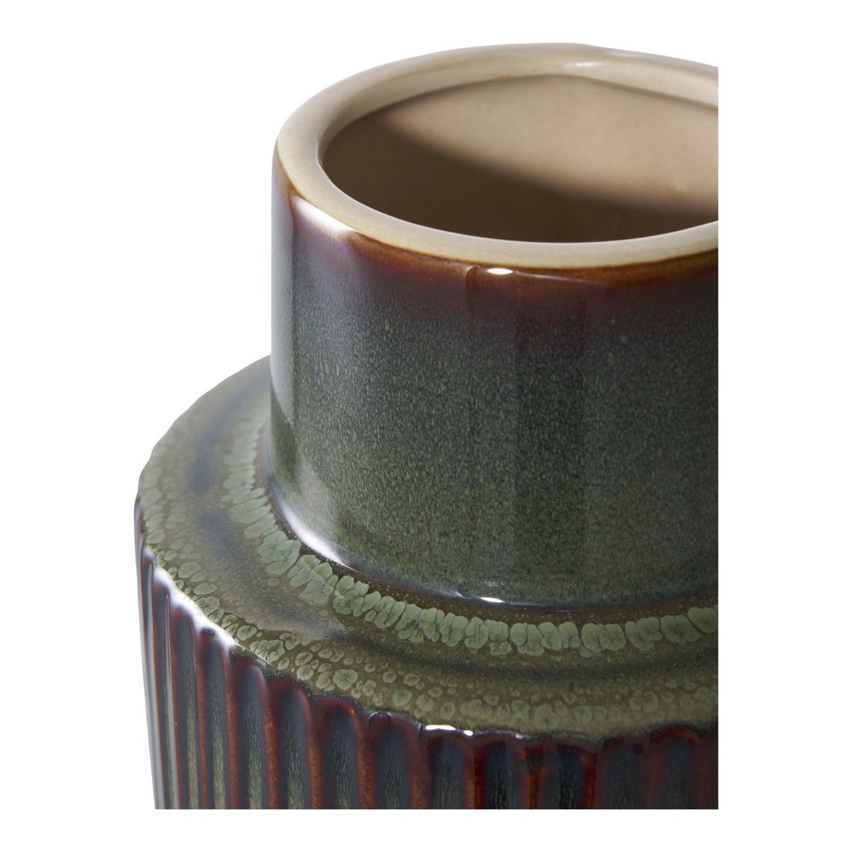 VASE Ceramic Green/Brown