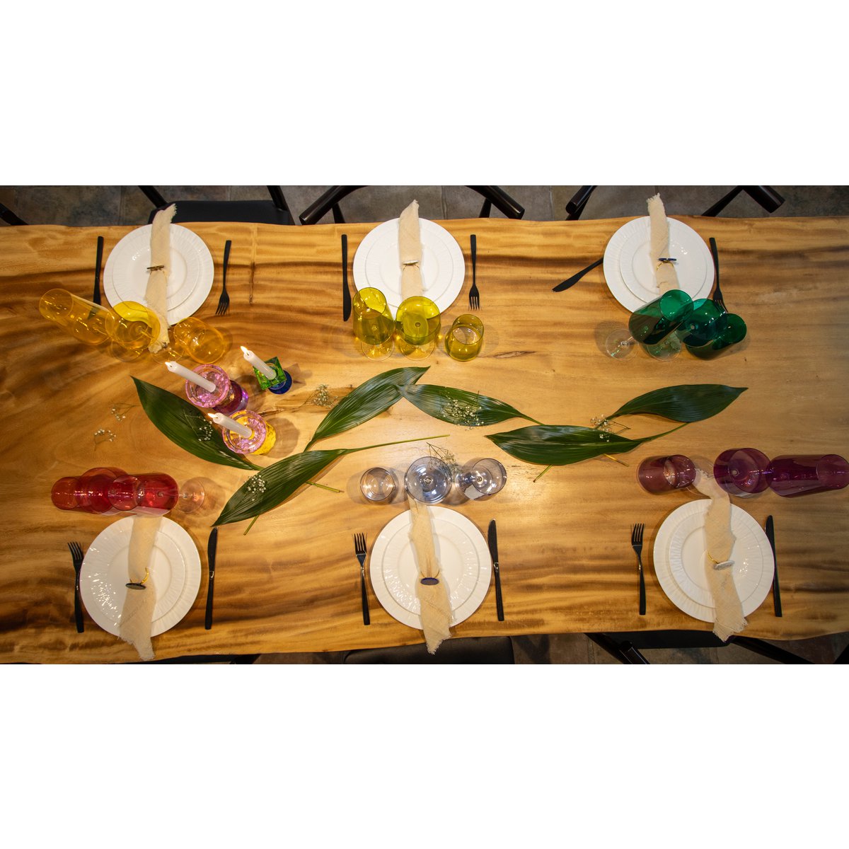 Champagneglazen Set van 6 – Luxe Glaswerk – Multicolor