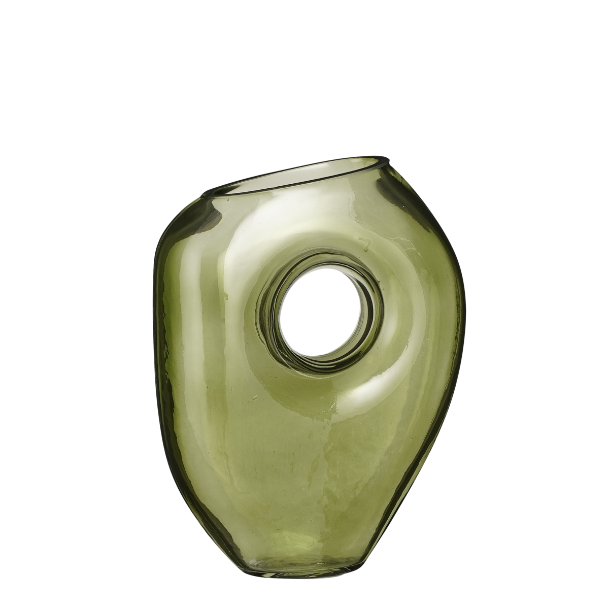 Vase Jay - L18 x l8 x H23 cm - Verre - Vert clair