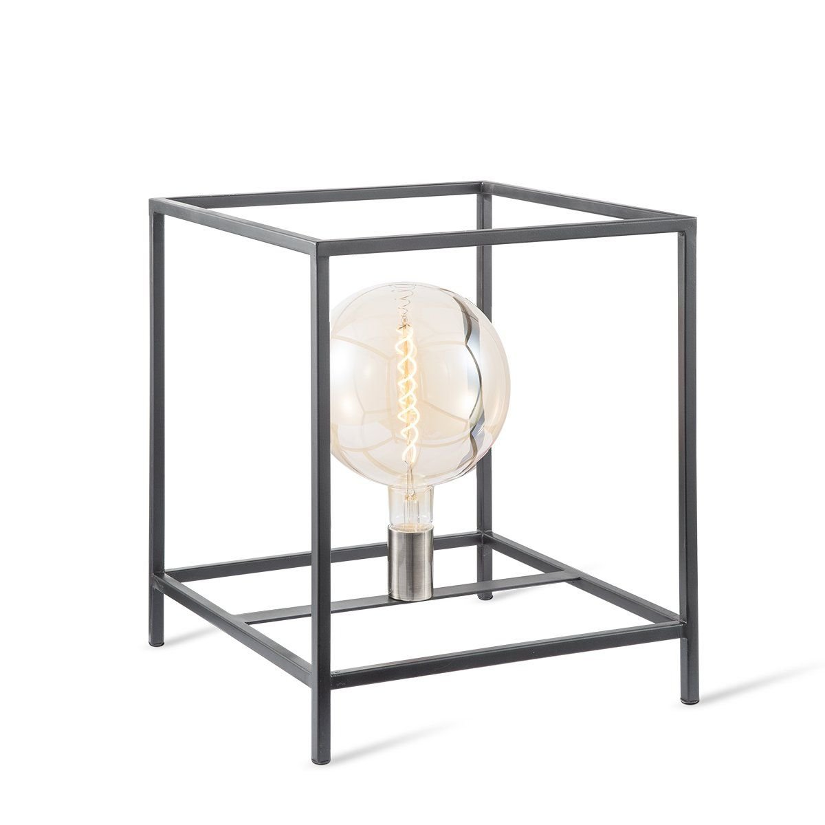 Moderne tafellamp Kaso - Zwart - 35x35x40cm |woon-meubel.nl