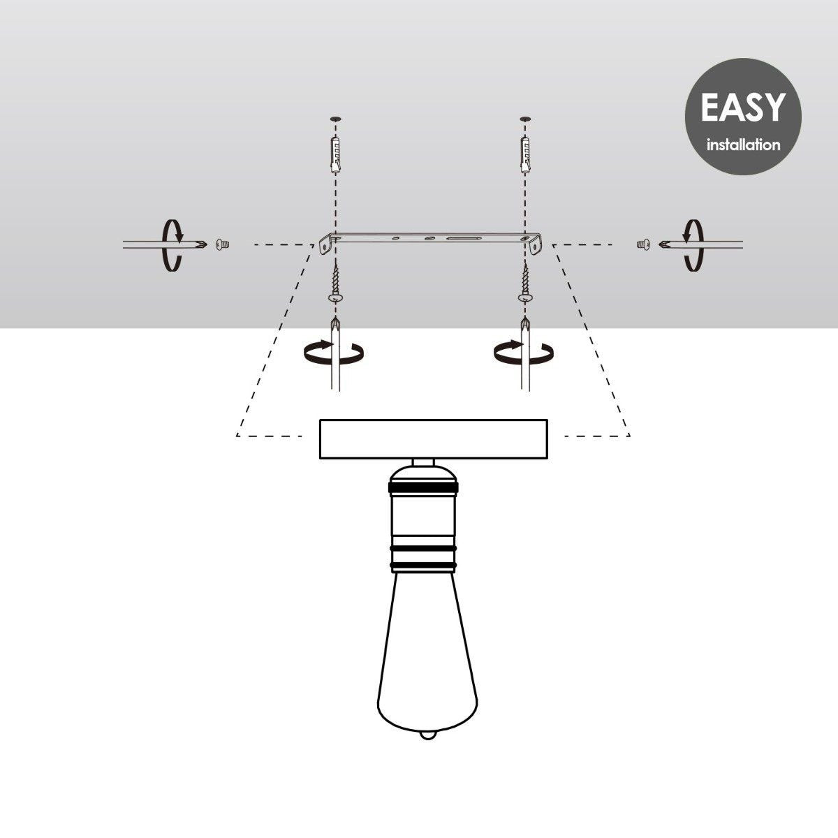Wandspot Nitro - incl. dimbare LED lamp - messing