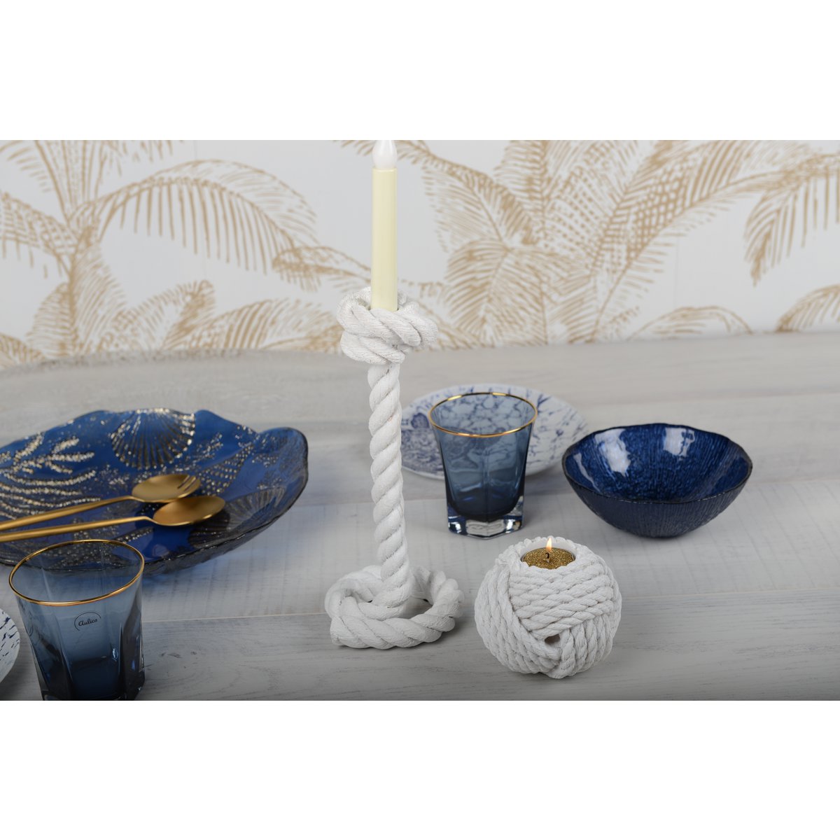 AULICA Indigo Blue Soepkom 16 cm – Porselein – Babord Collectie | woon-meubel.nl