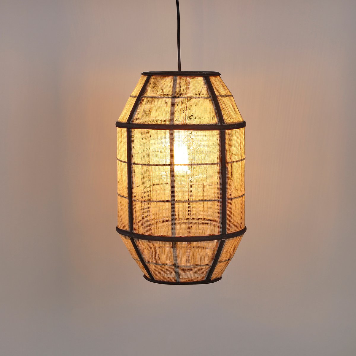 Pella Hanging Lamp - H46 x Ø29 cm - Linen - Off White