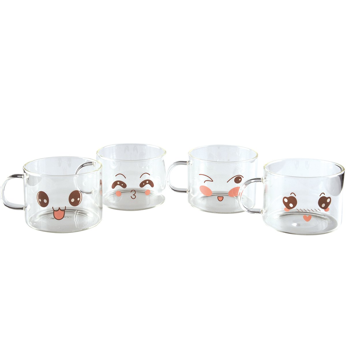 Aulica Set van 4 Glazen Koffiekoppen – 500 ml |woon-meubel.nl