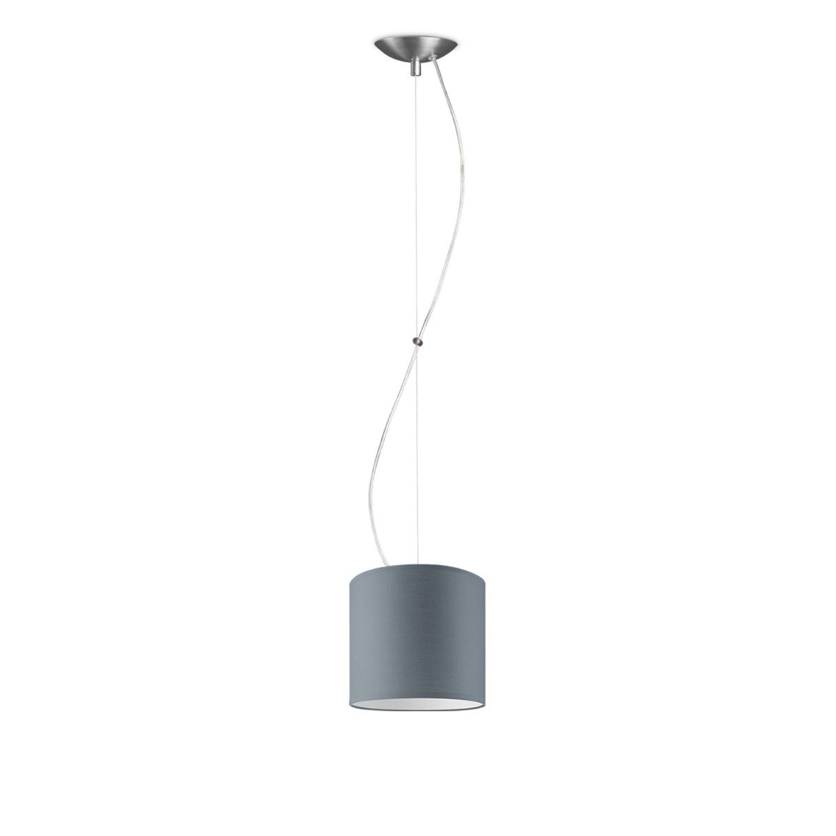 Deluxe pendant lamp with lampshade, E27, gray, 16cm