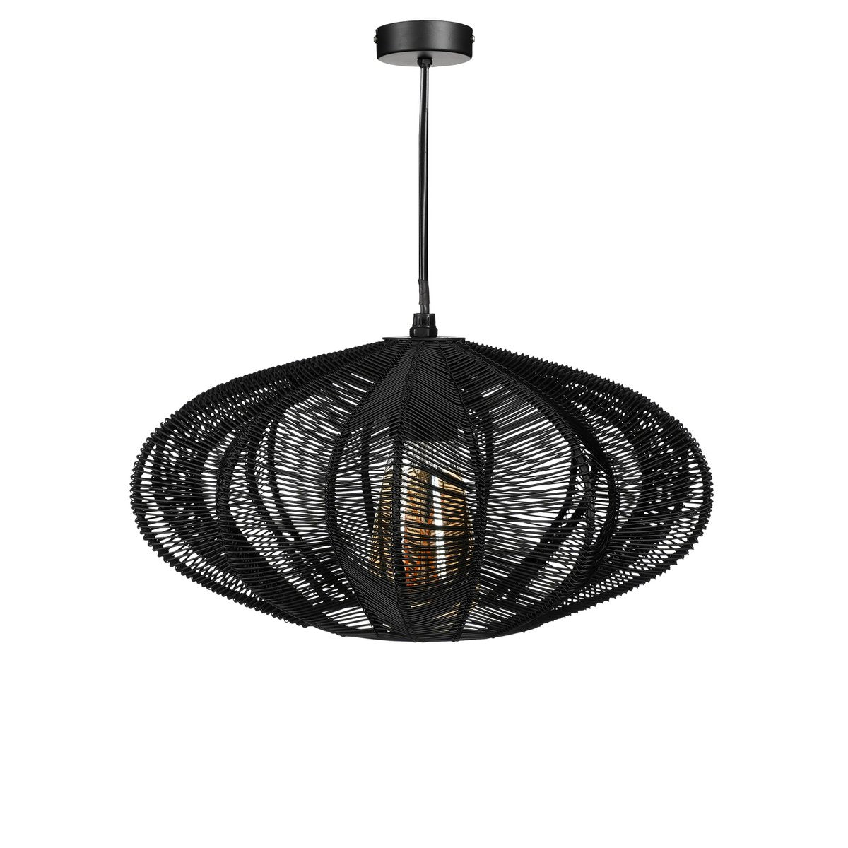Kanti Pendant Lamp - H17 x Ø31 cm - Metal - Black