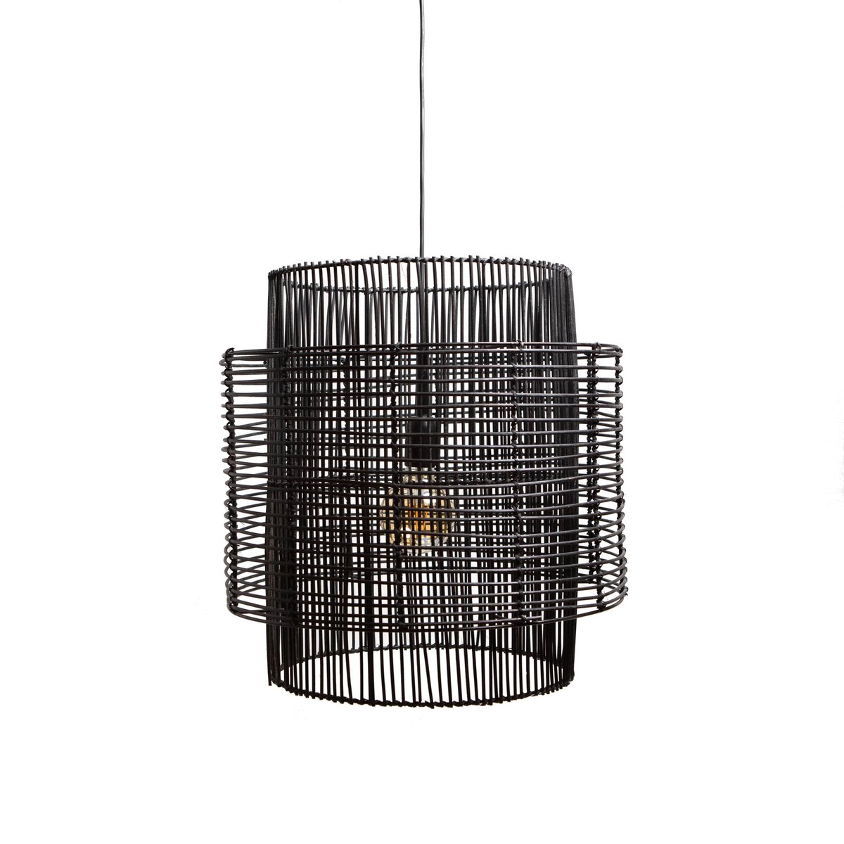 Pendant lamp BRANDON matt black Ø50x50cm
