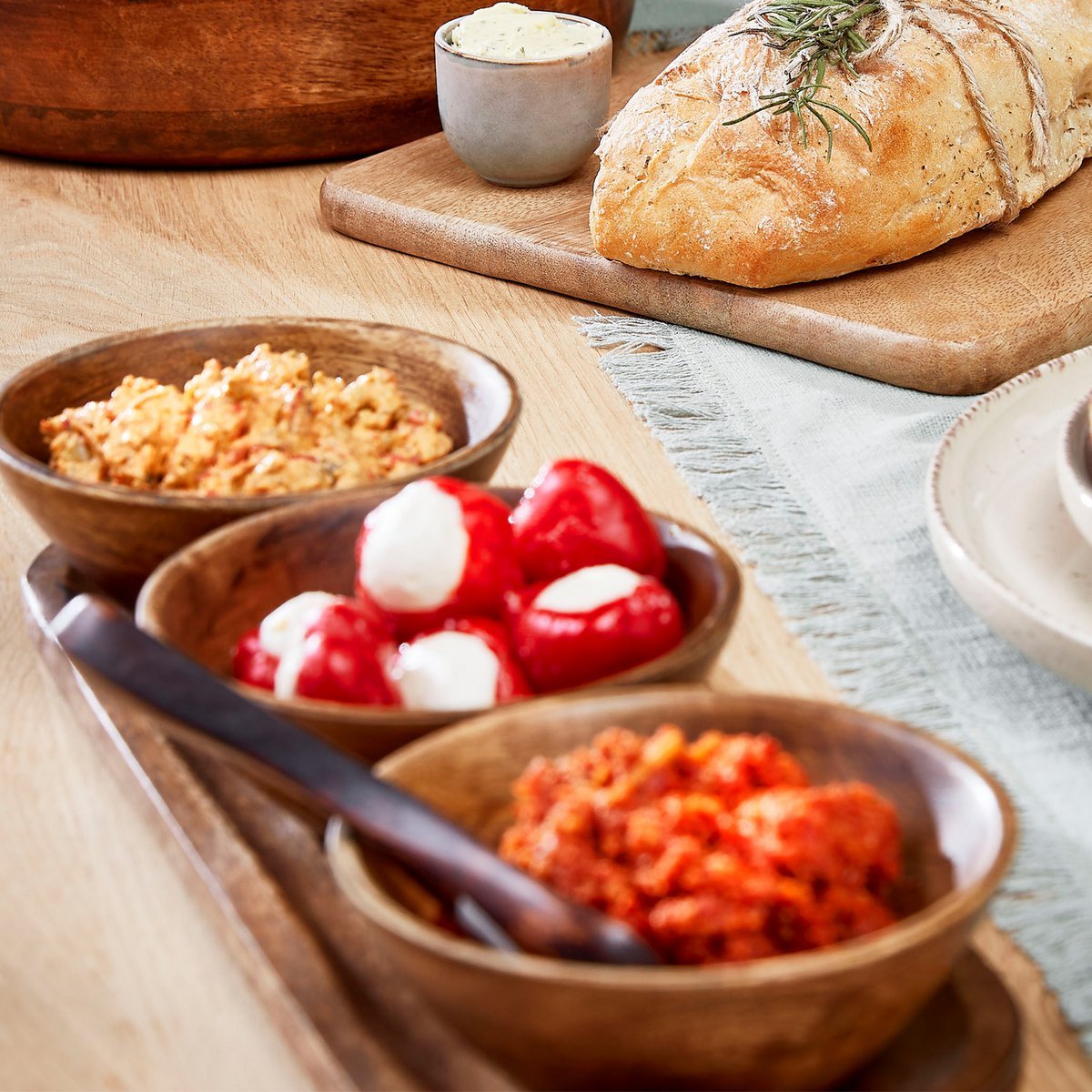 Tomar Bowls and Tray - 200 ml - 100% FSC Mango Wood - Dark Brown