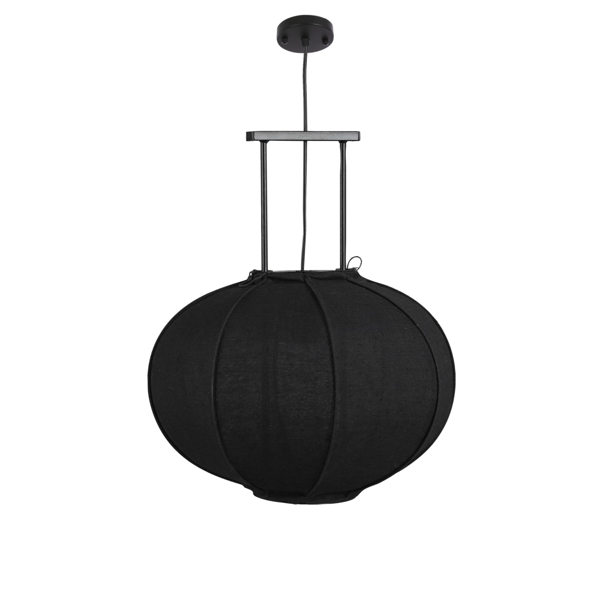 Pego Hanglamp - Linnen - Zwart |woon-meubel.nl