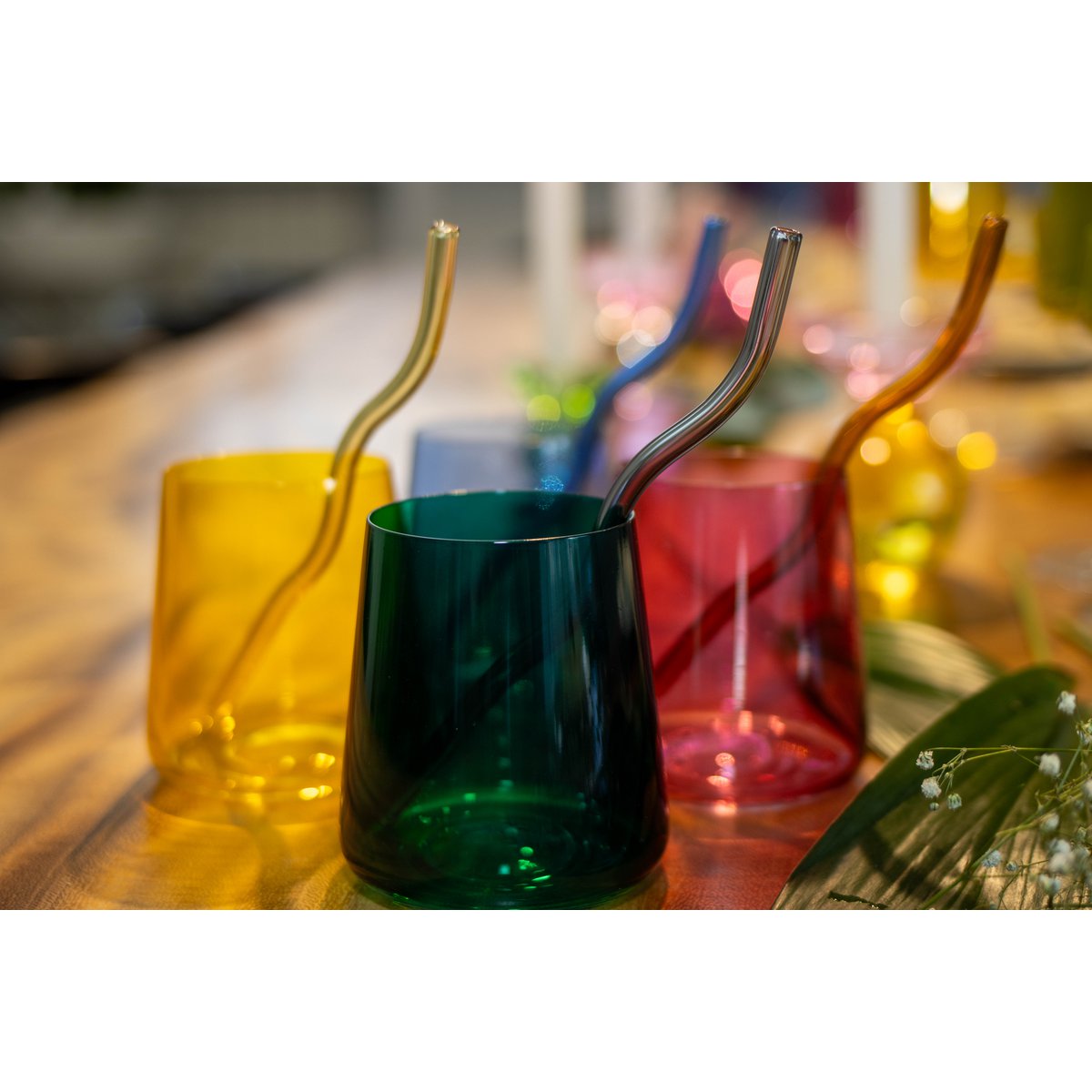 Waterglazen – Set van 6 – 300 ml – Luxe Drinkglazen – Multicolor