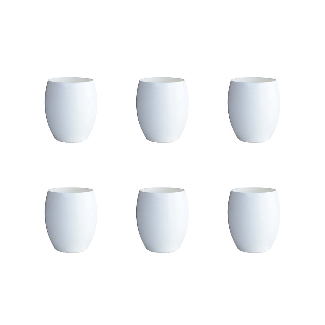 Set van 6 Witte Acrylglazen – Elegant & Onbreekbaar |woon-meubel.nl