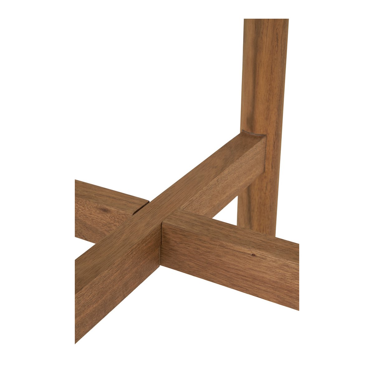 Table d'appoint Terracina - Naturel/Blanc, Acacia/Terrazzo, ø37x46 cm