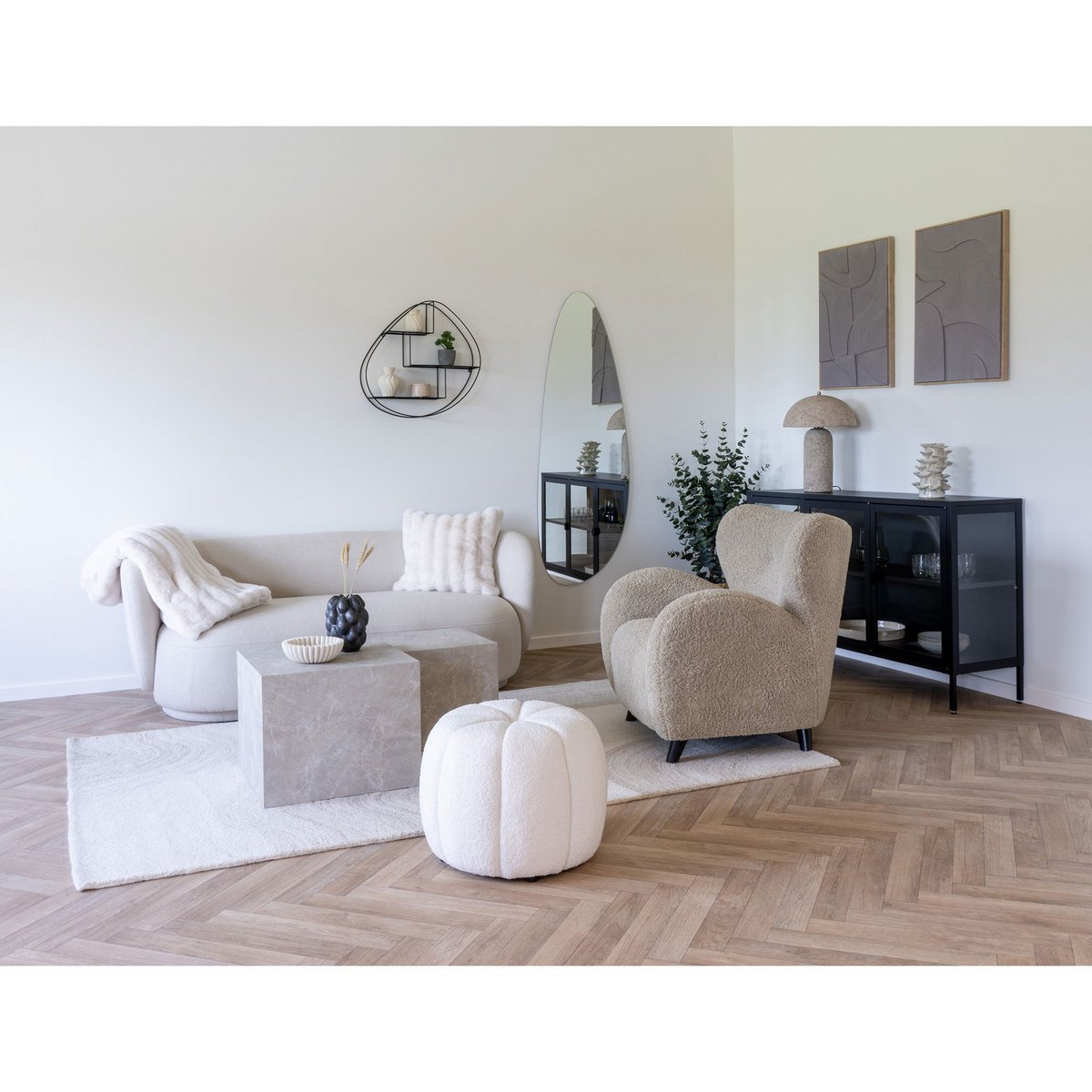 Rug Hand Tufted Rug β Light Brown/Ivory
