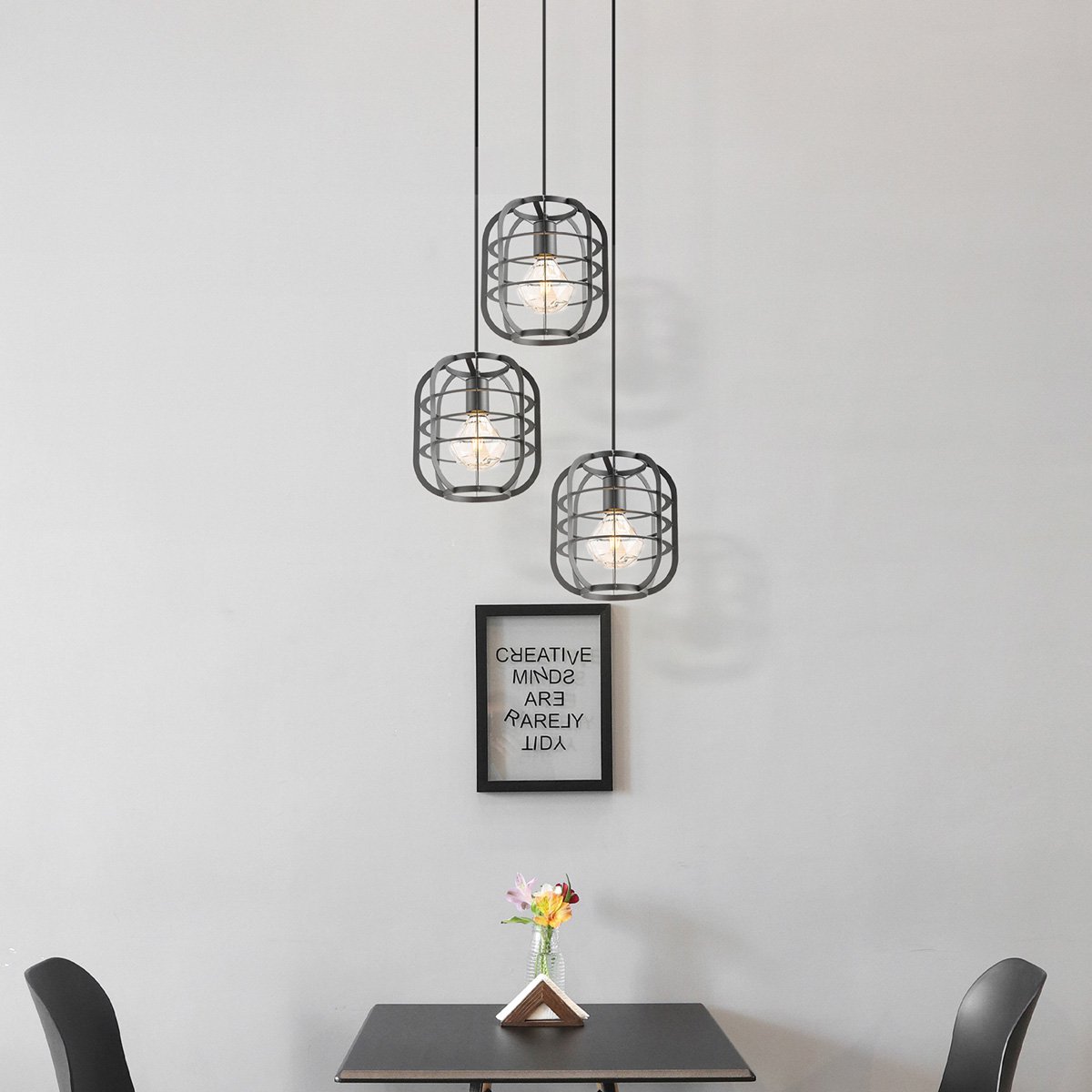Pendant lamp Nero - Black - 49x49x180cm