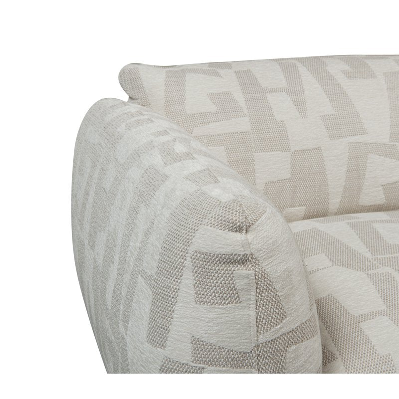 Canapé d'angle 6 places + canapé ottoman Bank Amsterdam White Glyphs