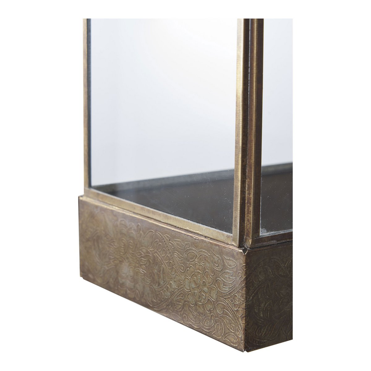 Manali-lantaarn metaal/glas, antiek messing| woon-meubel.nl