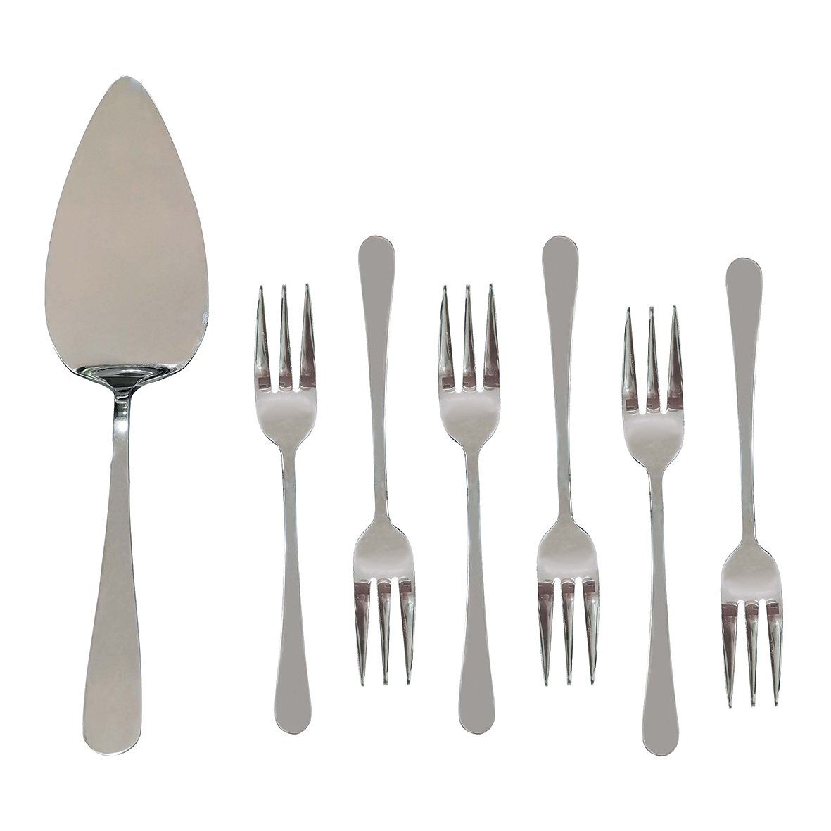 Aulica Zilveren Gebakset 7-delig – Elegant Dessertbestek