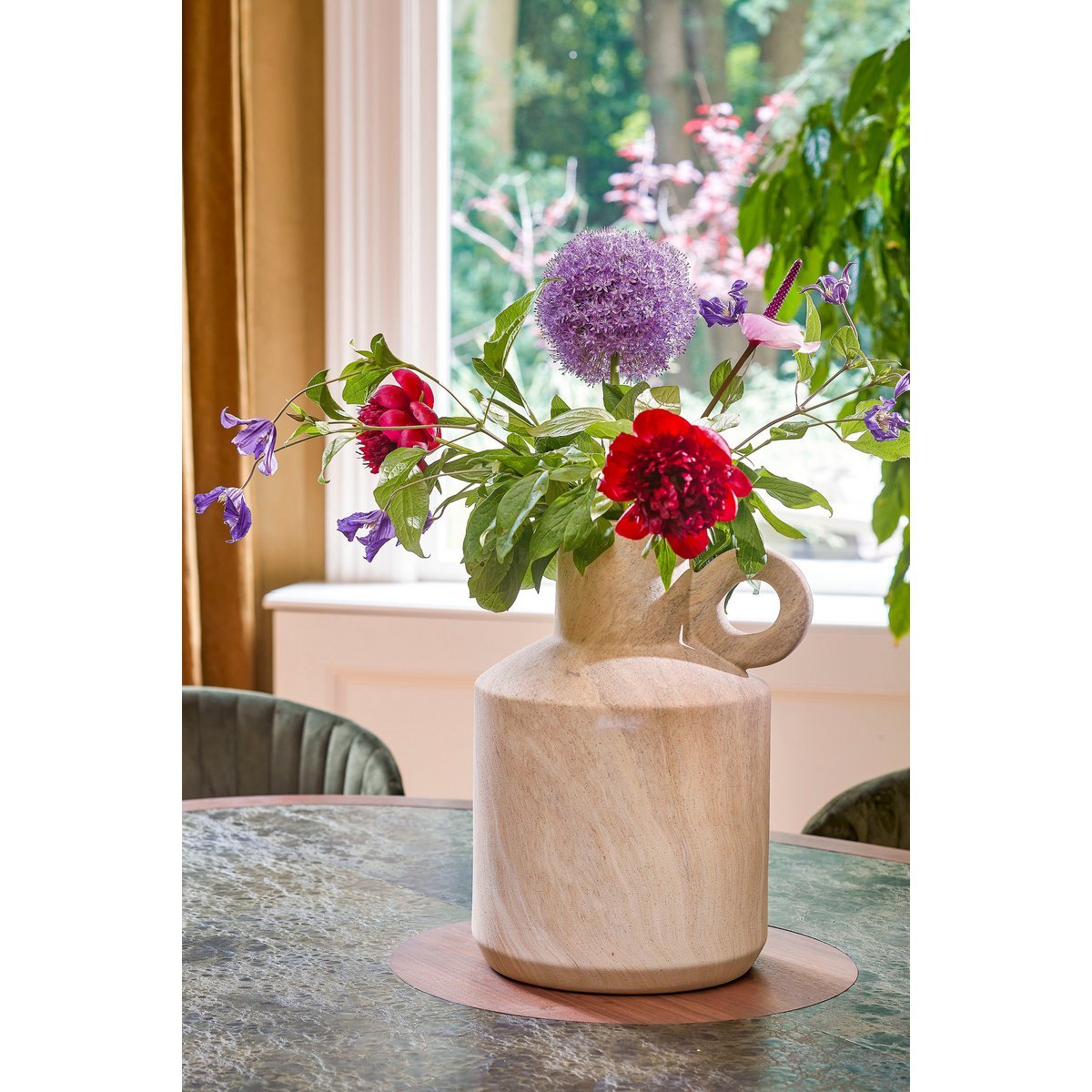 Trentino Vase - L29 x W25 x H39 cm - Ceramic - Beige