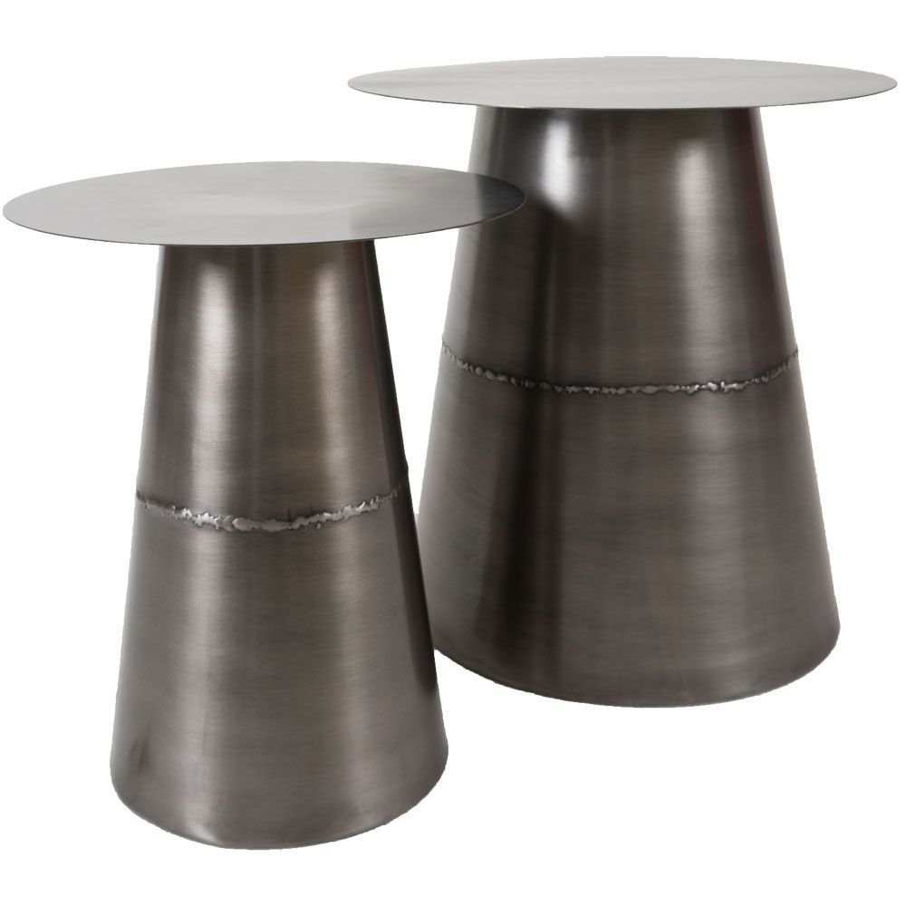 Table basse Comterra - Lot de 2 - Zinc