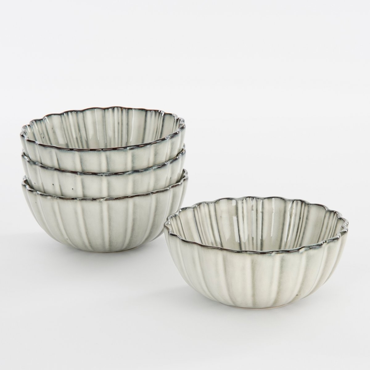 Bol Corfu - H9 x Ø17 cm - Céramique - Gris