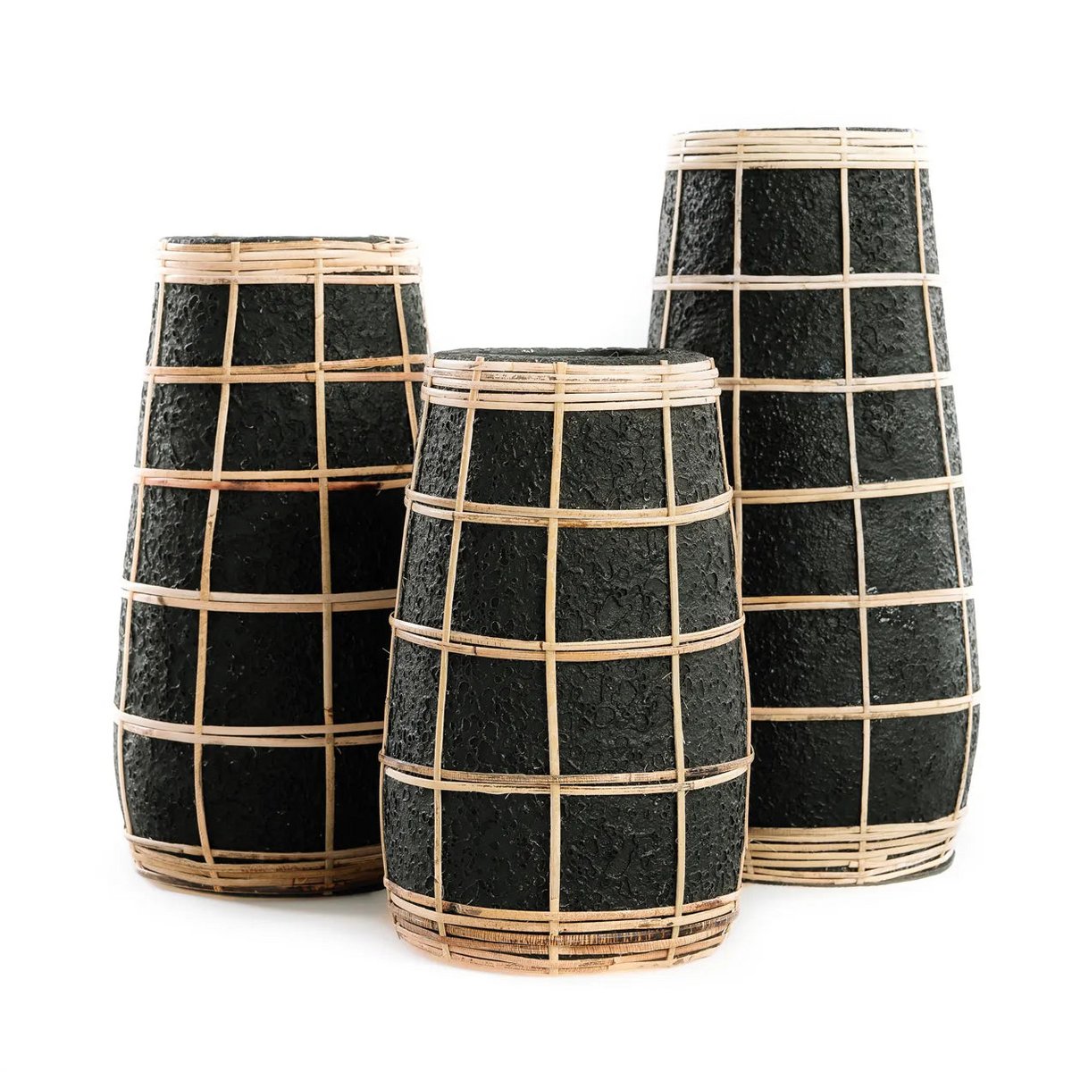 De Cutie Vaas - Zwart Naturel - M |woon-meubel.nl
