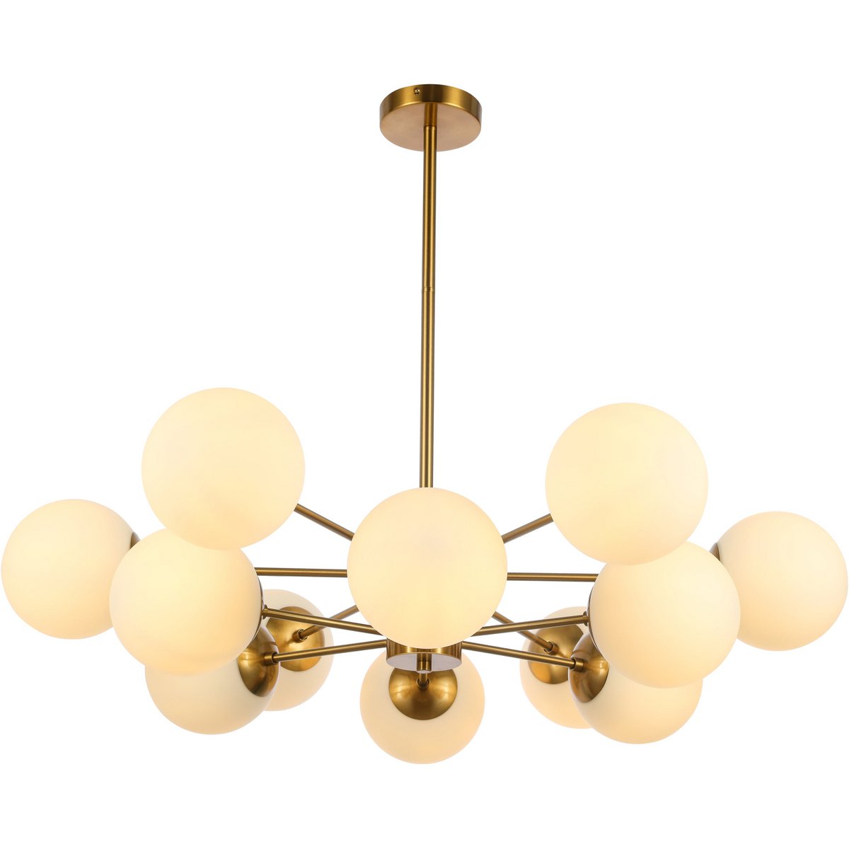 Pendant lamp Gina White Gold 12-Light