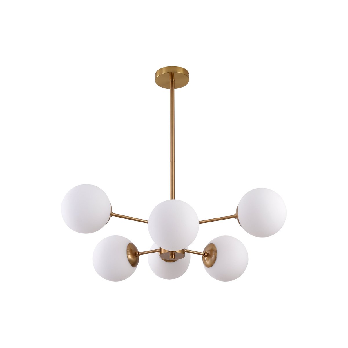 Pendant lamp Gina White Gold 6-Light