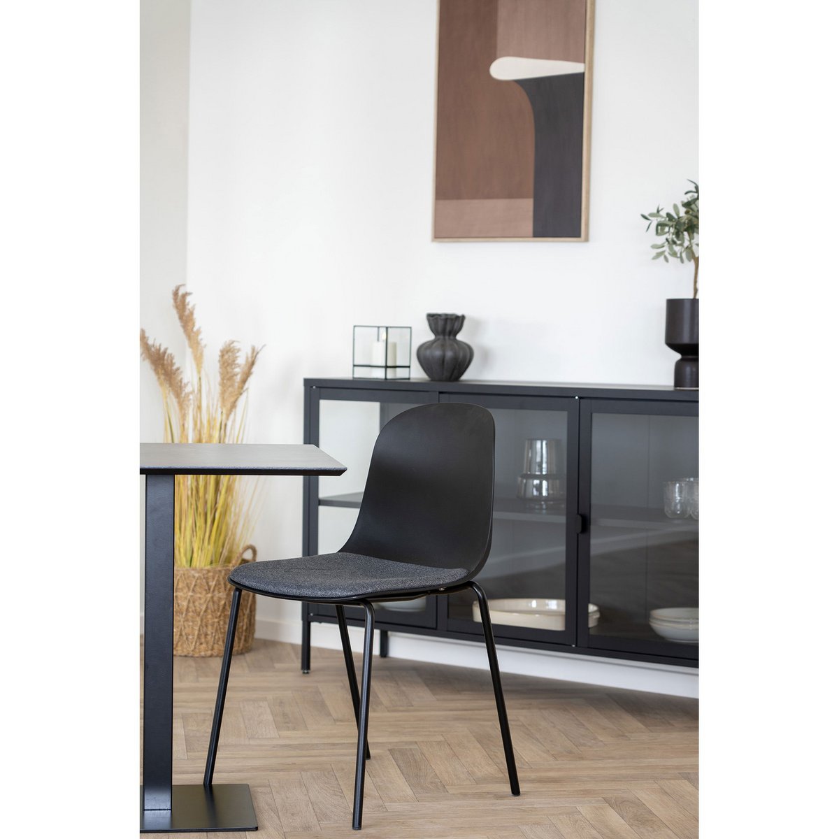 Zwarte eetkamerstoel comfortabel - Set van 2 | woon-meubel.nl