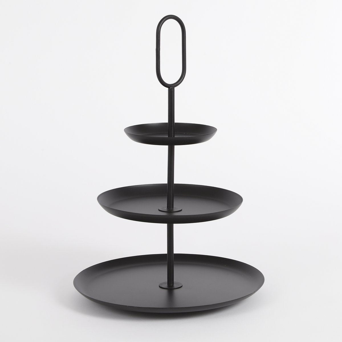 Rama Etagere 3 Layers - H55 x Ø38 cm - Metal - Black