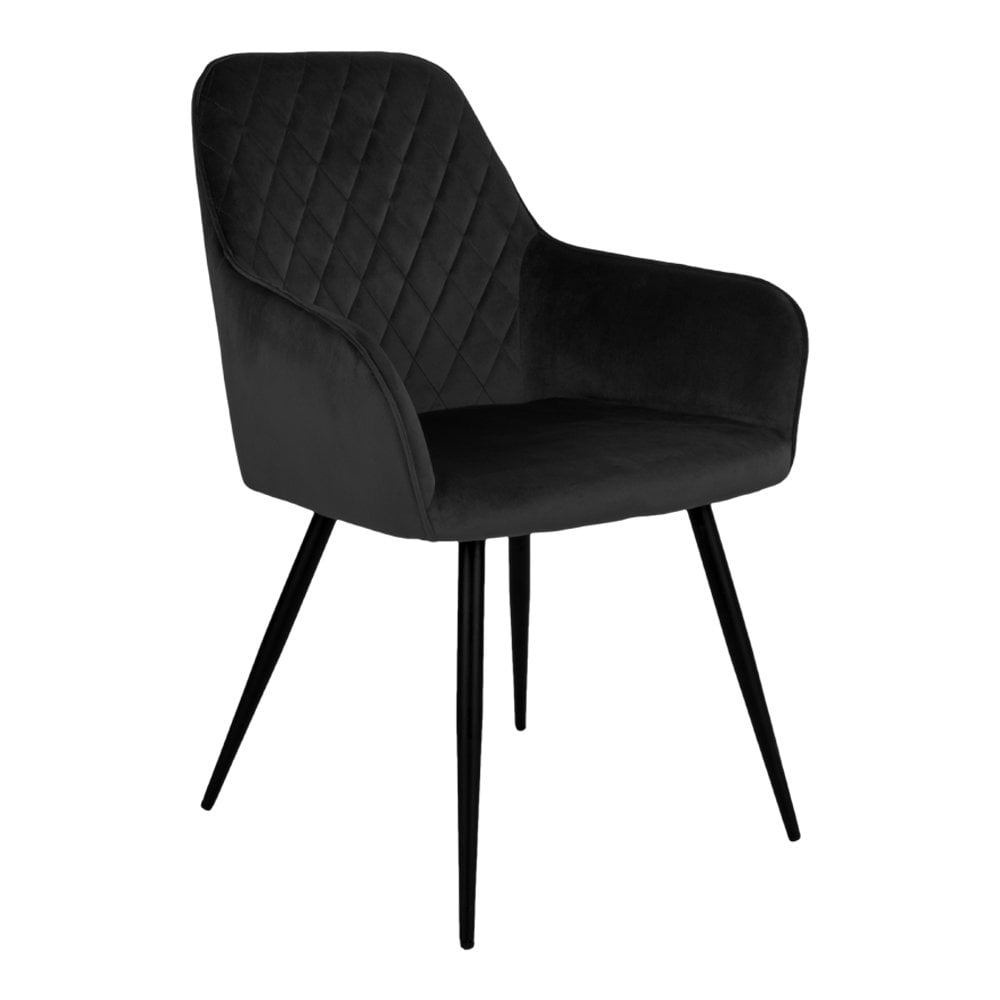 Harbo Dining Chair - Black Velvet - Set of 2