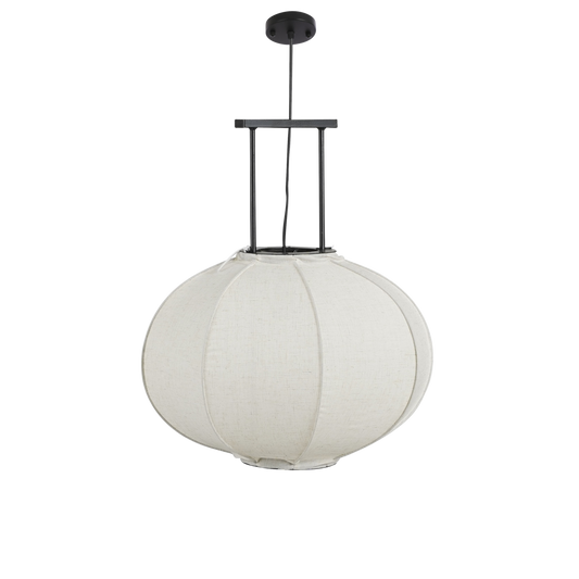 Lampe à suspension Pego - H55 x Ø50 cm - Lin - Blanc cassé