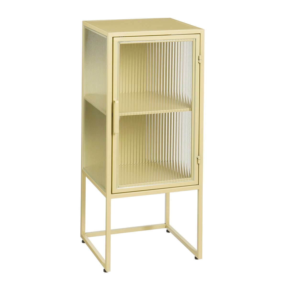 Clifton Opbergkast met Deuren - Beige, Metaal L38x 35xH90 |woon-meubel.nl