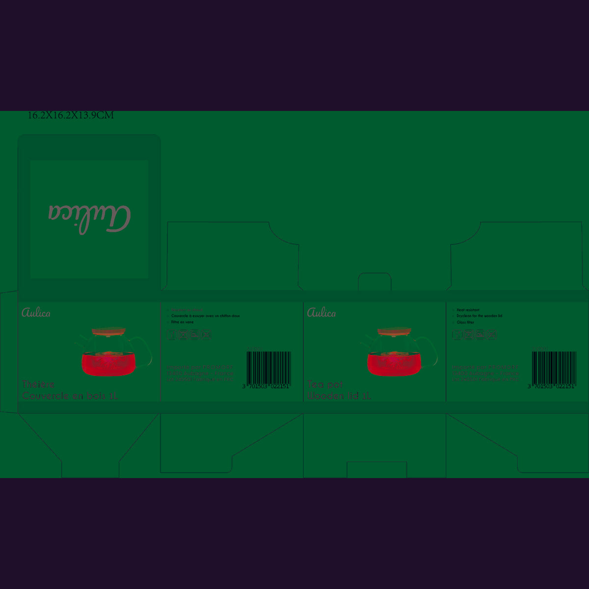 Glazen Theepot met Houten Deksel – Aulica – 1L – Hittebestendig |woon-meubel.nl
