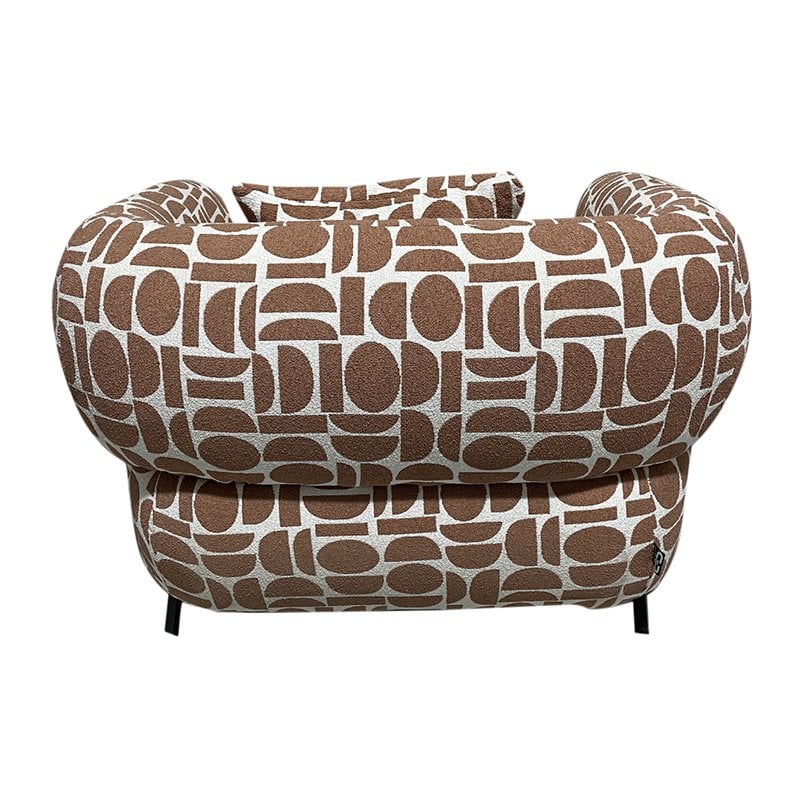 Fauteuil de salon Kathmandu Amon en terre cuite