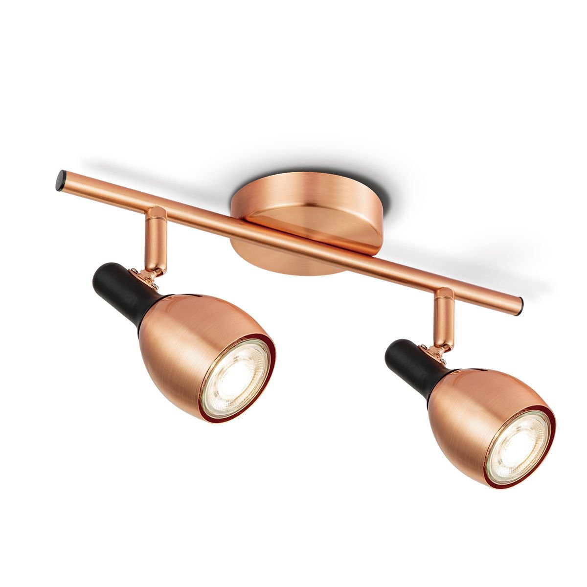Home Sweet Home LED Surface-mounted spotlight Novi 2 - incl. dimmable LED lamp - Copper