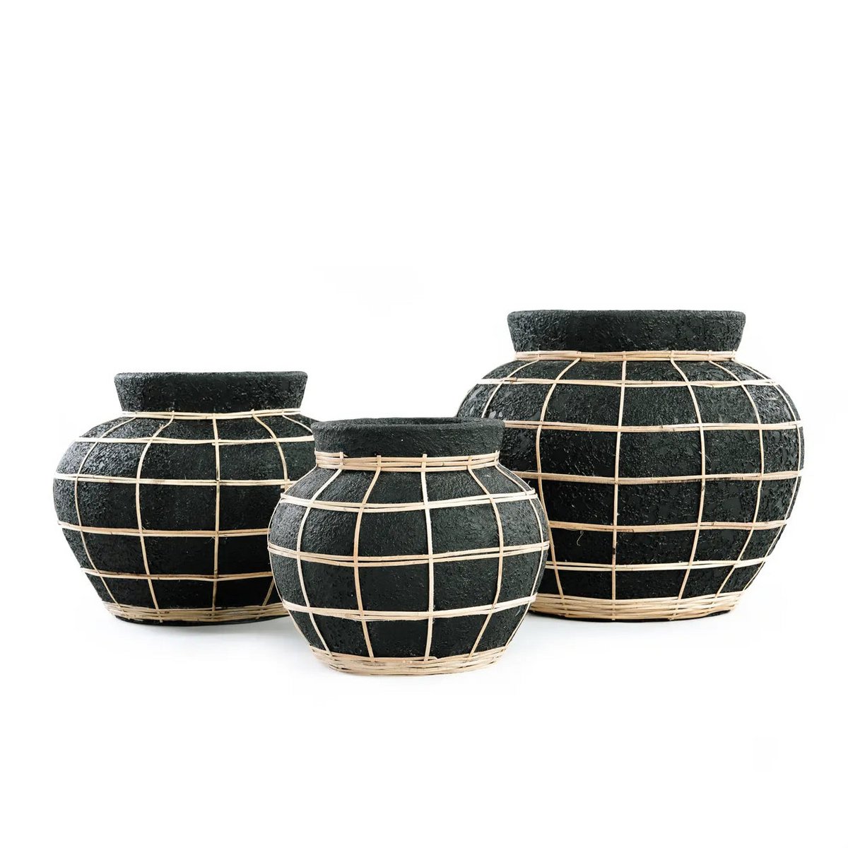 De Buikvaas terracotta - Zwart Naturel - M |woon-meubel.nl