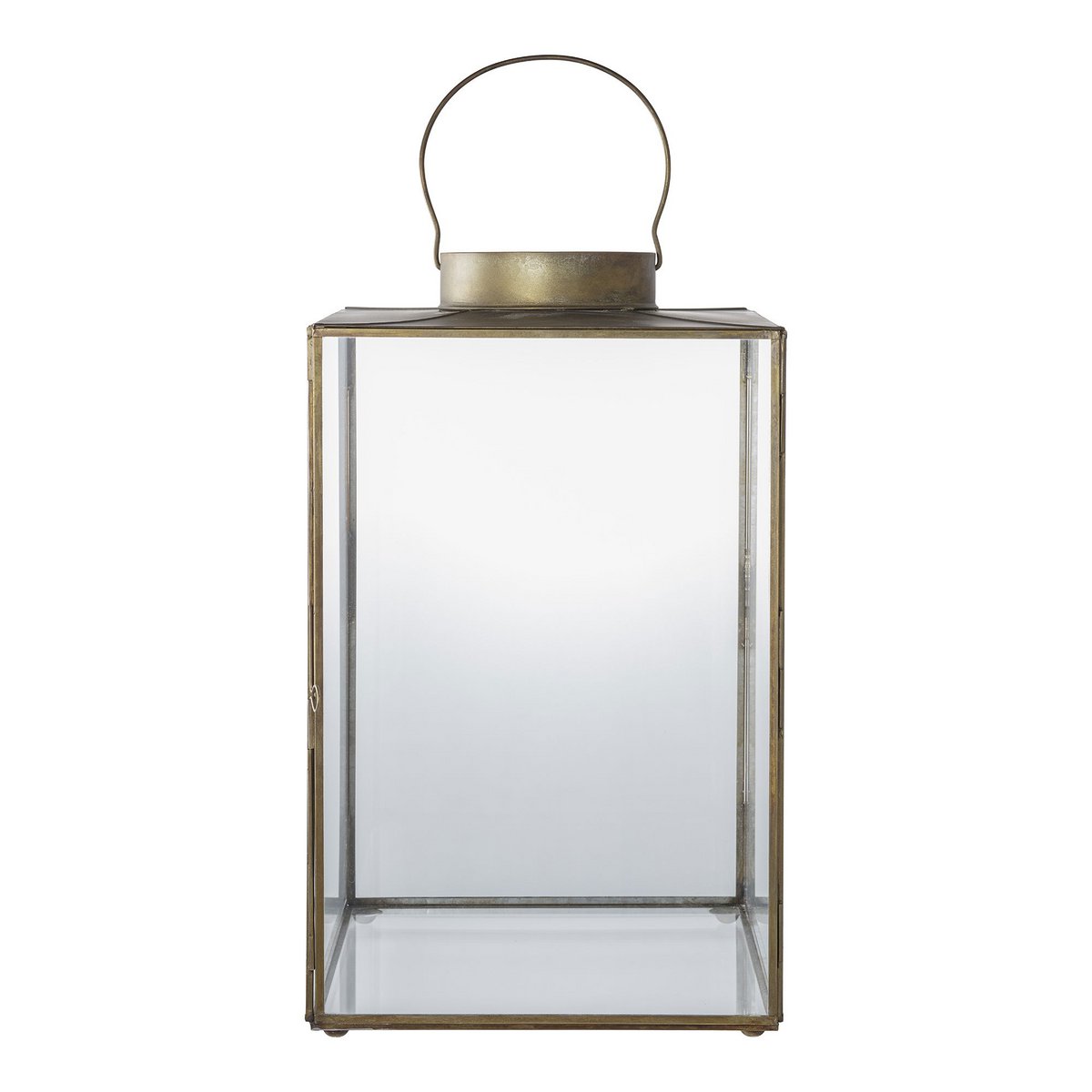 Mohali-lantaarn metaal/glas, antiek messing look |woon-meubel.nl