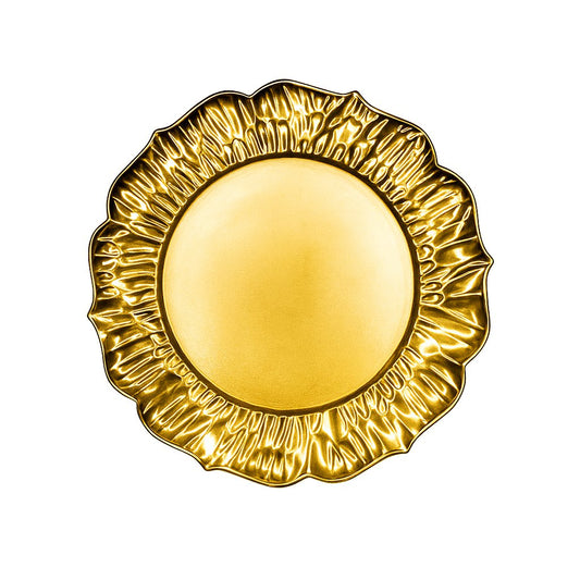 Aulica Onderborden Goud – Set van 4 – Ronde Charger Plates – Ø33 cm