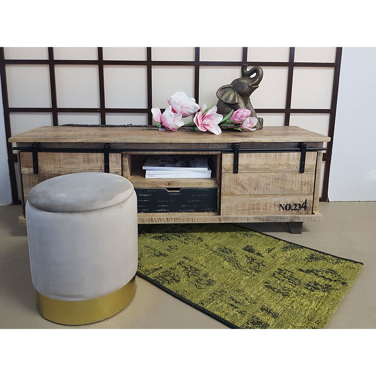 ποΈ Voglrieder Velours Hocker β Γ 31 x H 38 cm β Met Opbergruimte β Zachte Zithocker van Velours β Verkrijgbaar in 7 Kleuren