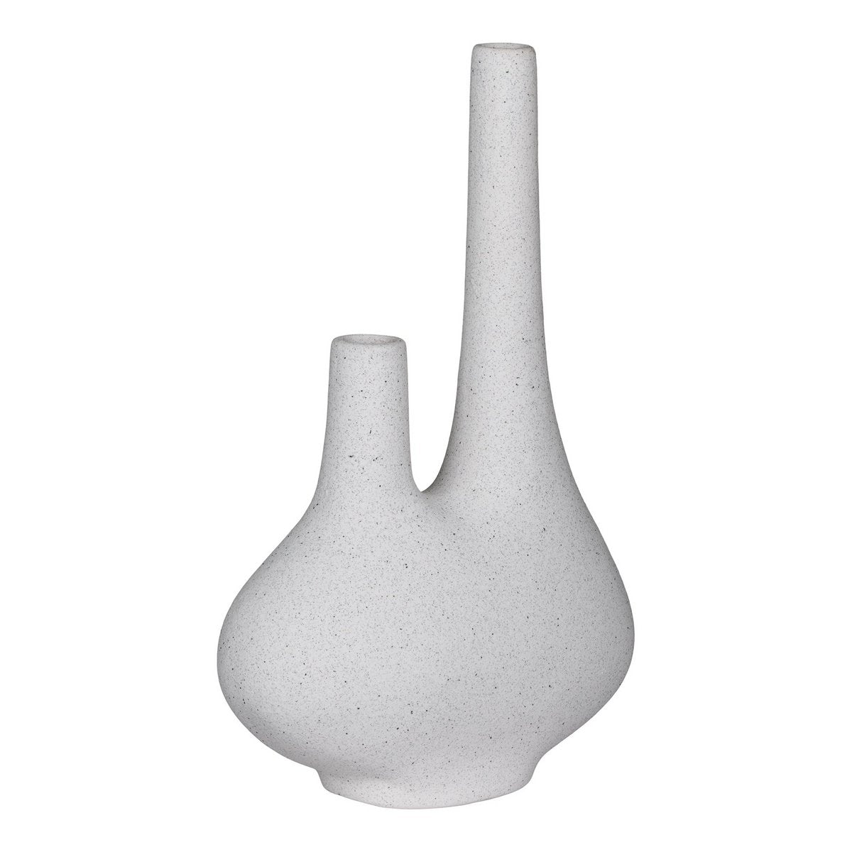 Vase - Vase in ceramic, white, 23x11.5x37 cm