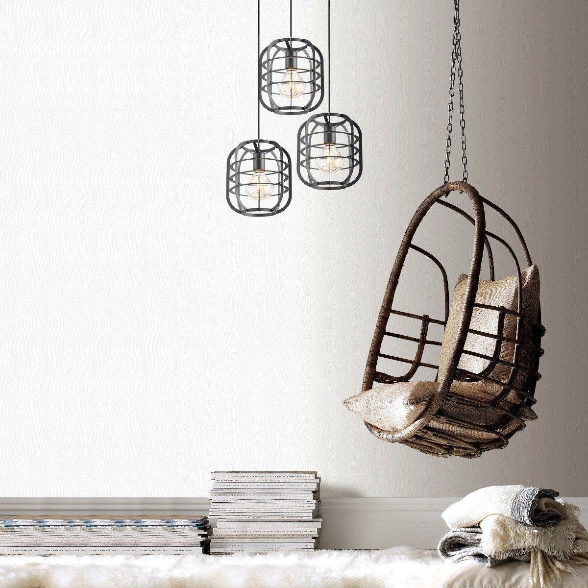 Pendant lamp Nero - Black - 49x49x180cm