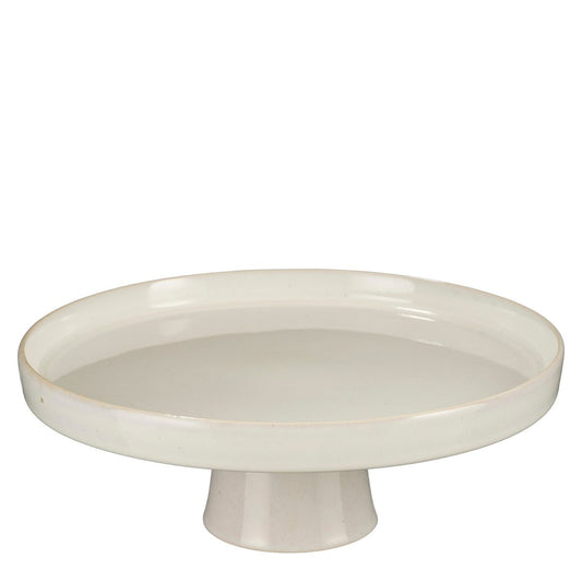 Racco Cake Stand - H11 x Ø28 cm - Stoneware - Off White